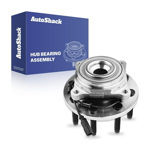 AutoShack Front Wheel Hub Bearing Assembly - Driver or Passenger Side for Dodge & Ram, Ram 2500 2009-2010 2500 2011 3500 2011 Ram 3500 2009-2010, 4WD L6 5.9L 6.7L V8 5.7L - 8-Lug, With ABS