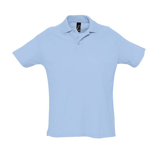SOLS - Polo de manga corta liso para hombre modelo Summer II (Azul cielo)