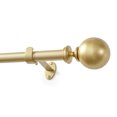 thumbnail image 3 of Threadmade Cordelia Single Curtain Rod with Globe Ball Finial, Soft Gold - 32"W x 142"L, 3 of 6