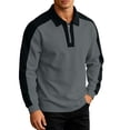 thumbnail image 5 of Abomasnow Mens Big and Tall Overisized Sweatshirts Quarter Zip Pullover Long Sleeve Collared Color Block Sweatshirts Casual Thermal Midweight Golf Shirts, 5 of 9