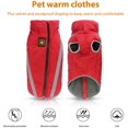 thumbnail image 2 of Abrigo impermeable para perros, chaqueta para perros, ropa para perros de talla mediana/grande (rojo, 4XL), 2 of 5