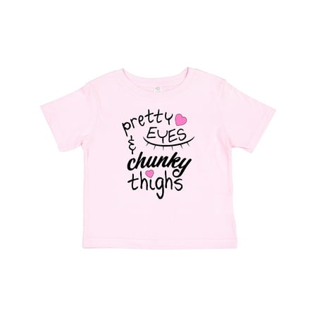 

Inktastic Pretty Eyes and Chunky Thighs Pink Hearts Gift Baby Boy or Baby Girl T-Shirt