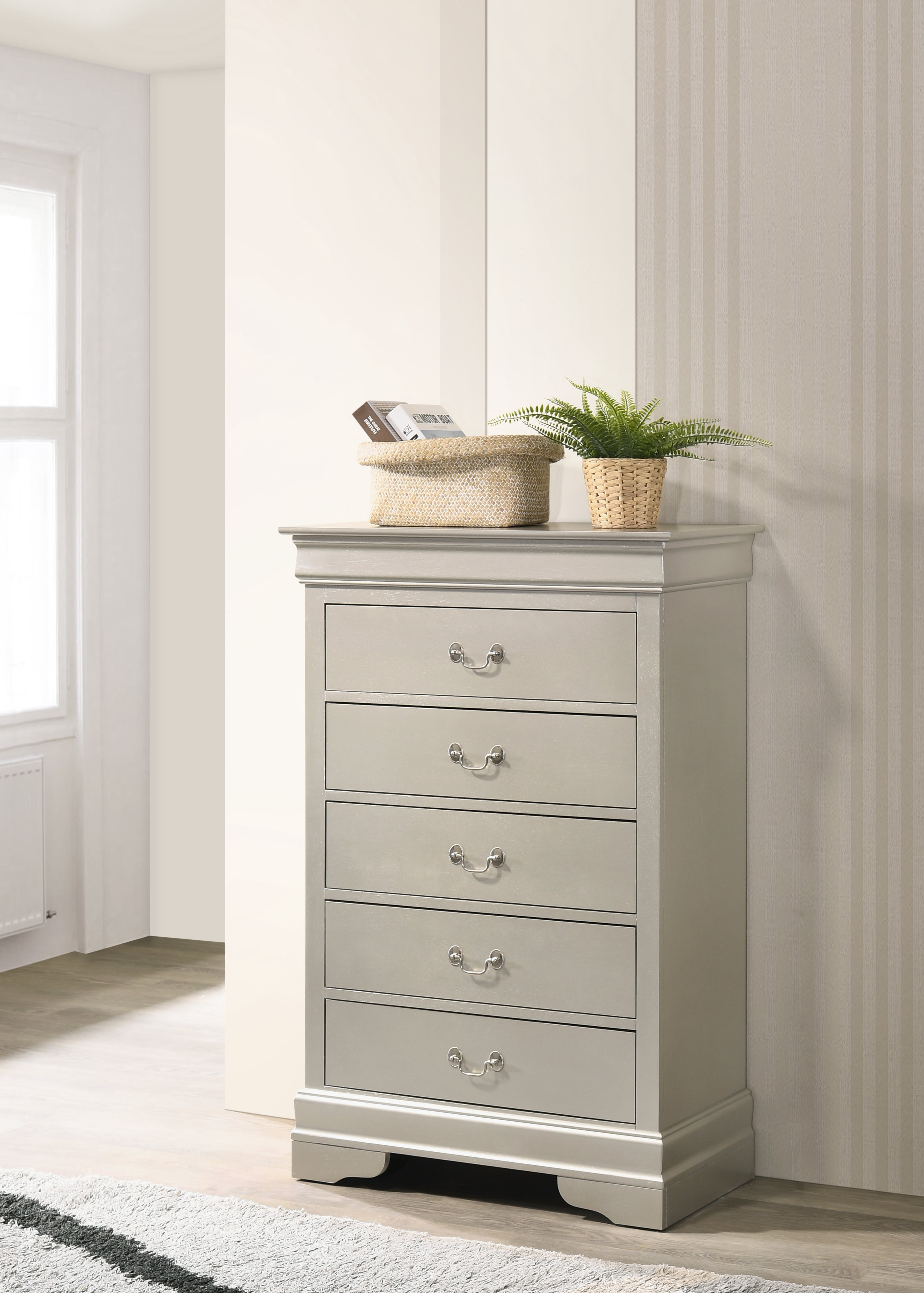 Glory Furniture Paige Accent Chair in Gray Color