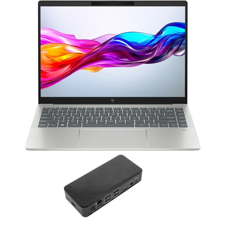 HP Pavilion Plus 14-ew0010nr Home/Business Laptop (Intel i5-1335U 10-Core, 14.0in 120 Hz Wide QXGA (2560x1600), Intel Iris Xe, 16GB LPDDR5 5200MHz RAM, 1TB PCIe SSD, Win 11 Home) with USB-C Dock