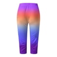 thumbnail image 4 of Ketyyh-chn99 Workout Pants Women Leggings Fashion 3/4 Leggings For Women High Waisted Print Tights Yoga Workout Pants Capri Pants Dark Blue,XL, 4 of 5