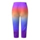 thumbnail image 3 of Gibobby Running Pantalones Deportivos Yoga Leggings moda 3/4 para mujer Leggings estampados cintura alta para mujer Medias atléticas Pantalones cortos entrenamiento yoga（Azul marino， M), 3 of 5