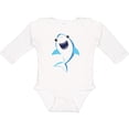 thumbnail image 3 of Inktastic Cute Shark, Little Shark, Blue Shark Boys or Girls Long Sleeve Baby Bodysuit, 3 of 5