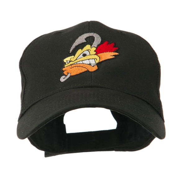 Fishing Fly Face Embroidered Cap - Black OSFM