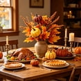 thumbnail image 2 of Fall Artificial Pumpkin & Maple Leaf Floral Bouquet Fall Home Decor And Holiday Decorations Artificial Thanksgiving Table Faux Autumn Floral Arrangements for Home Decor Housewarming Gift, 2 of 6