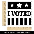 thumbnail image 2 of I Voted Stars and Stripes Patriotic Self-Inking Rubber Stamp Ink Stamper - Blue Ink - Large 1-1/2 Inch, 2 of 7