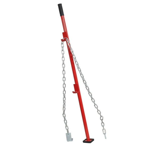 52 Inch Long Universal Pulling Stick Tool in Red Steel for Car Repair Bumpers, Body, and Hood Dent Fixing