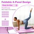 thumbnail image 3 of BalanceFrom 4-Panel All-Purpose Folding Gymnastics Workout Mat, 10' x 4' x 2", Light Pink, 3 of 7