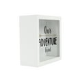 thumbnail image 3 of Prinz 6 x 6 Our Adventure Fund,  Wooden Shadowbox Adult Savings Bank, White, 3 of 6