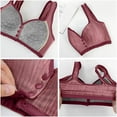 thumbnail image 6 of HomeDM Women's Front Closure Bras Full Coverage Wirefree Posture Plus Size Bra - Red/XL, 6 of 7