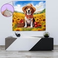 thumbnail image 4 of Vintage Beagle Say Hello Mother's Day Summer Sunflower Field Tapestry Beagles Dog Lover Gifts Idea Wall Hanging Backdrop Home Decor - 12005, 4 of 5