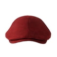 thumbnail image 2 of WITHMOONS Vintage Cabbie Flat Cap Classic Faux Leather Gatsby Hat YT31290 (Red), 2 of 5