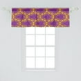 thumbnail image 2 of Ambesonne Abstract Window Valance, Creative Bicolour Circles, 54" X 18", Violet Earth Yellow, 2 of 3