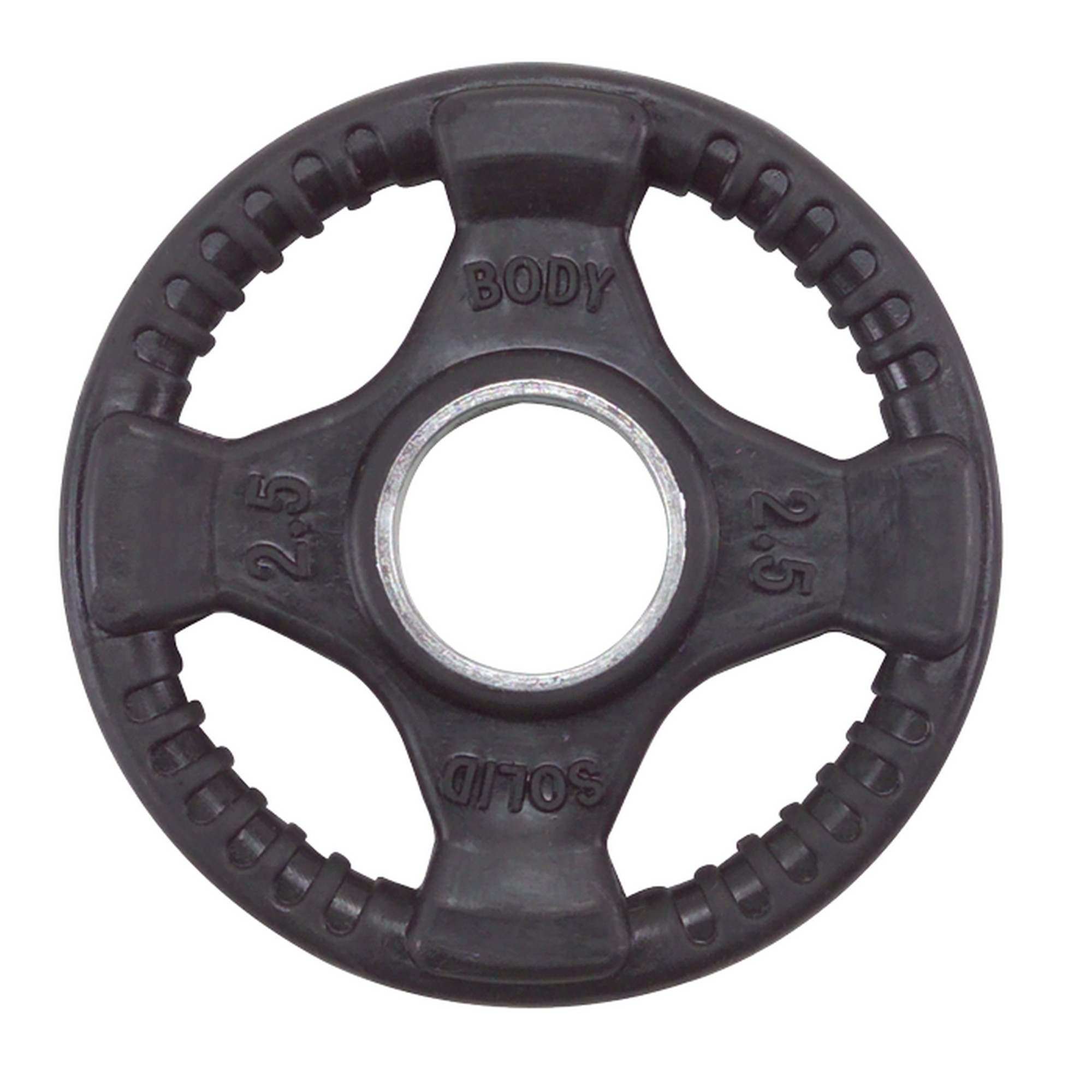 Body Solid OSR150- 150 lb. Olympic Rubber Grip Weight Plate Set with 7' Olympic Bar