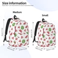 thumbnail image 2 of Disketp Hand Drawn Watermelon print Canvas Backpack Lightweight Travel Daypack Student Rucksack Laptop Backpack-, 2 of 5