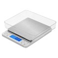 thumbnail image 3 of Injueey 0 .01/0 .1g Básculas digitales LCD de precisión 500g/1/2kg Báscula de equilibrio de peso de gramos electrónicos para báscula de Cocina y Comedor plata 500g, 3 of 6