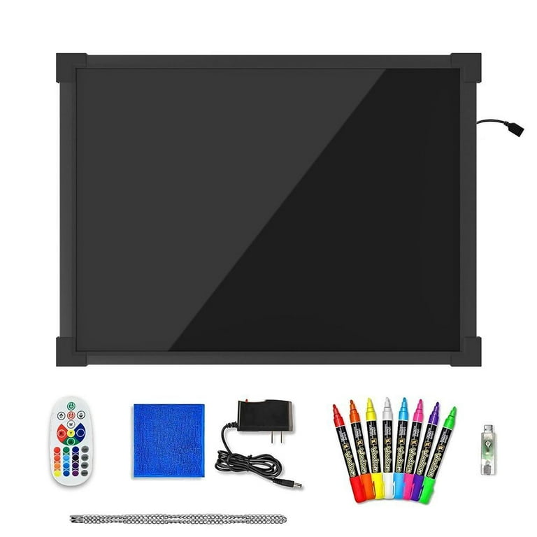  LED Optimal LED Writing Board with Remote Control (A Complete  Set-6 Fluorescent Marker Pens Included) (Small 19x14) : Office Products