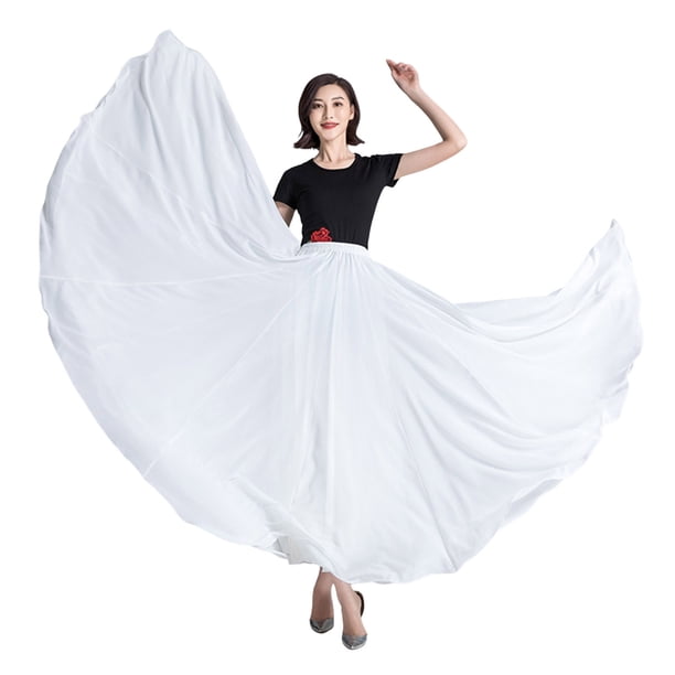 Falda midi plisada de gasa de cintura alta para mujer - Elegante vestido de cóctel de corte A - Talla única para cinturas de 23,6-41,3'' - Tejido suave y transpirable