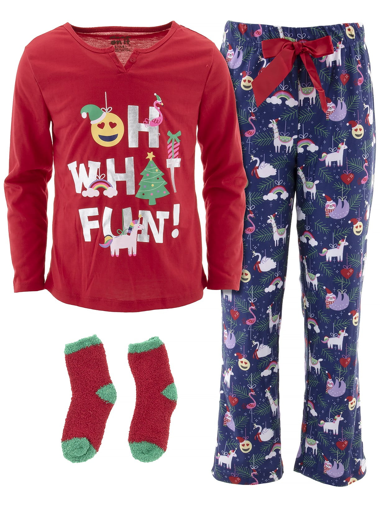 Gymboree Christmas Pajamas 2022 Sleep On It Sleep On It Girls Novelty Christmas Pajamas with Socks Gymboree Christmas Pajamas 2022 Sleep On It Sleep On It Girls Novelty Christmas Pajamas with Socks