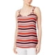 thumbnail image 1 of Kensie Sandbox Stripe Cami Camiseta sin mangas para mujer, naranja, grande, 1 of 1