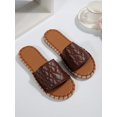 thumbnail image 3 of Women's Straw Plaid Sandals, 3 of 4