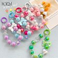 thumbnail image 2 of New Colorful Bow Flower Pendant Mobile Phone Chain Lanyard Short Keychain Hanging Charm A3, 2 of 6
