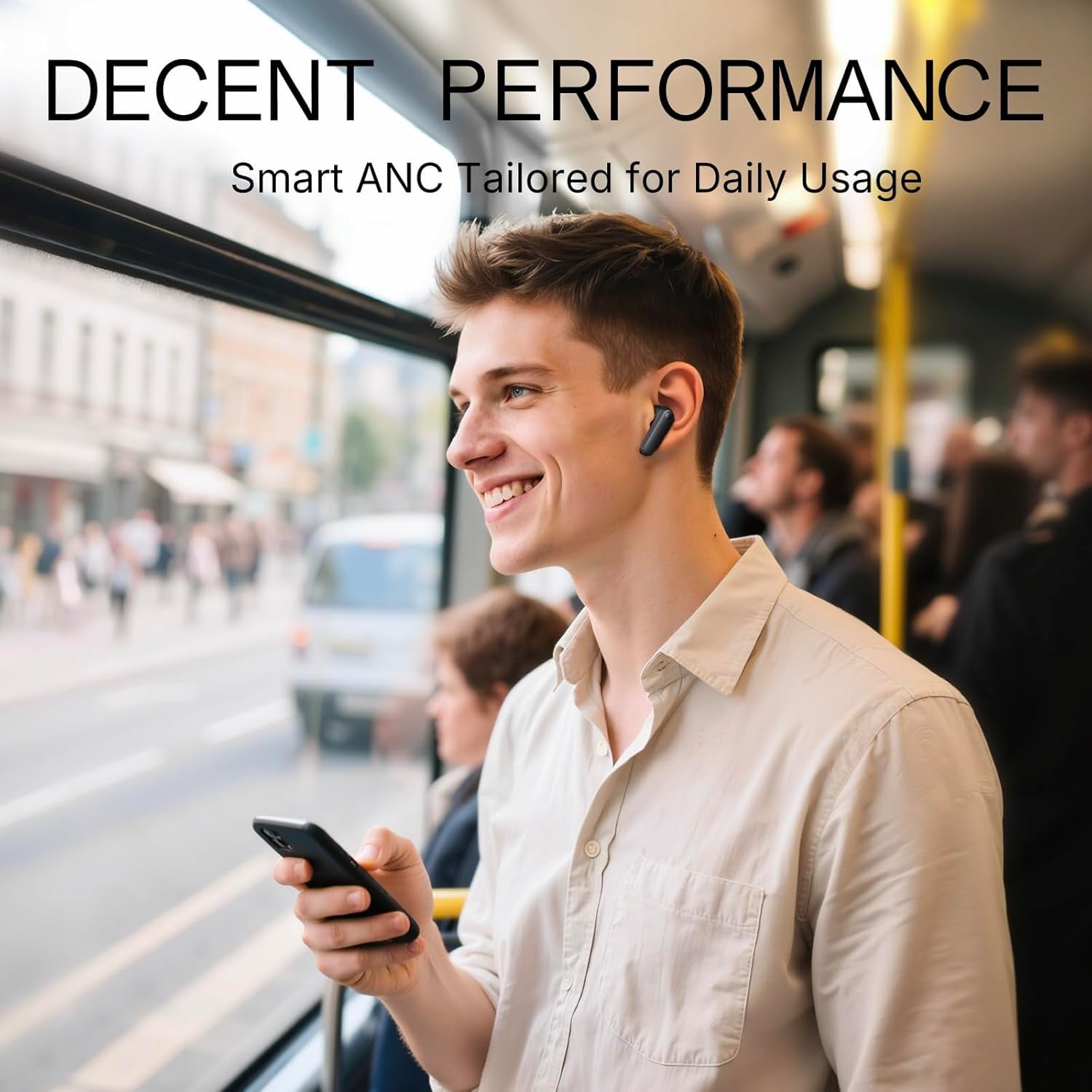 CMF Buds 2a Wireless Earbuds, Bluetooth 5.4, IP54, 42 dB ANC Headphones, 4 Mics Clear Calls, Up to 35.5 Hours of Battery Life, Dark Grey