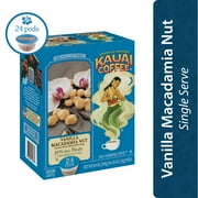 Kauai Coffee Vanilla Macadamia Nut K-Cup Coffee Pods, Medium Roast, 24 Ct