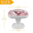 thumbnail image 4 of 12 Pack Cabinet Knobs Square Knobs Pink Monkey Orangutan Drawers Cabinet Hardware Kitchen, 4 of 6