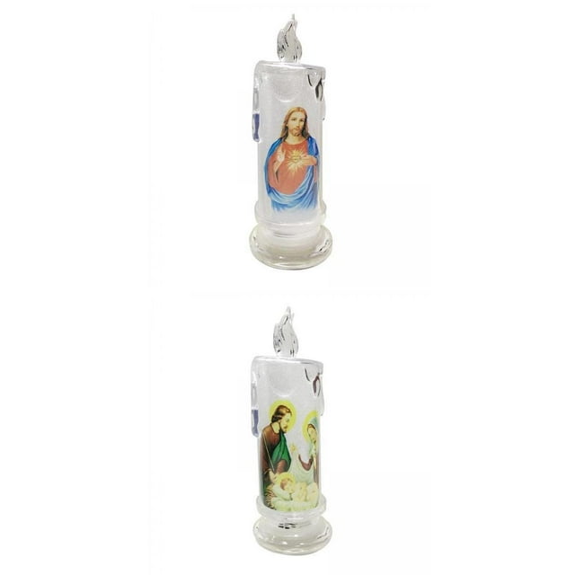2x Lámpara De Vela LED Eléctrica Lámpara De Luz De Pilar Tealight Para Navidad