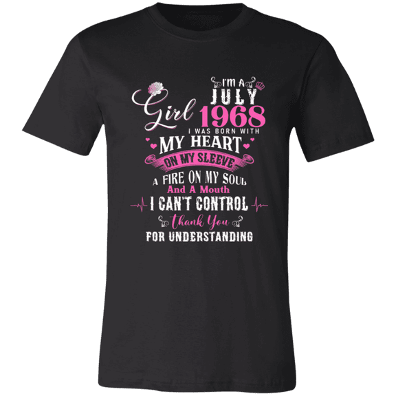 I'm July Girl 1968 Birthday 58Th Bday Decorations 58 Years Old Women T-Shirt