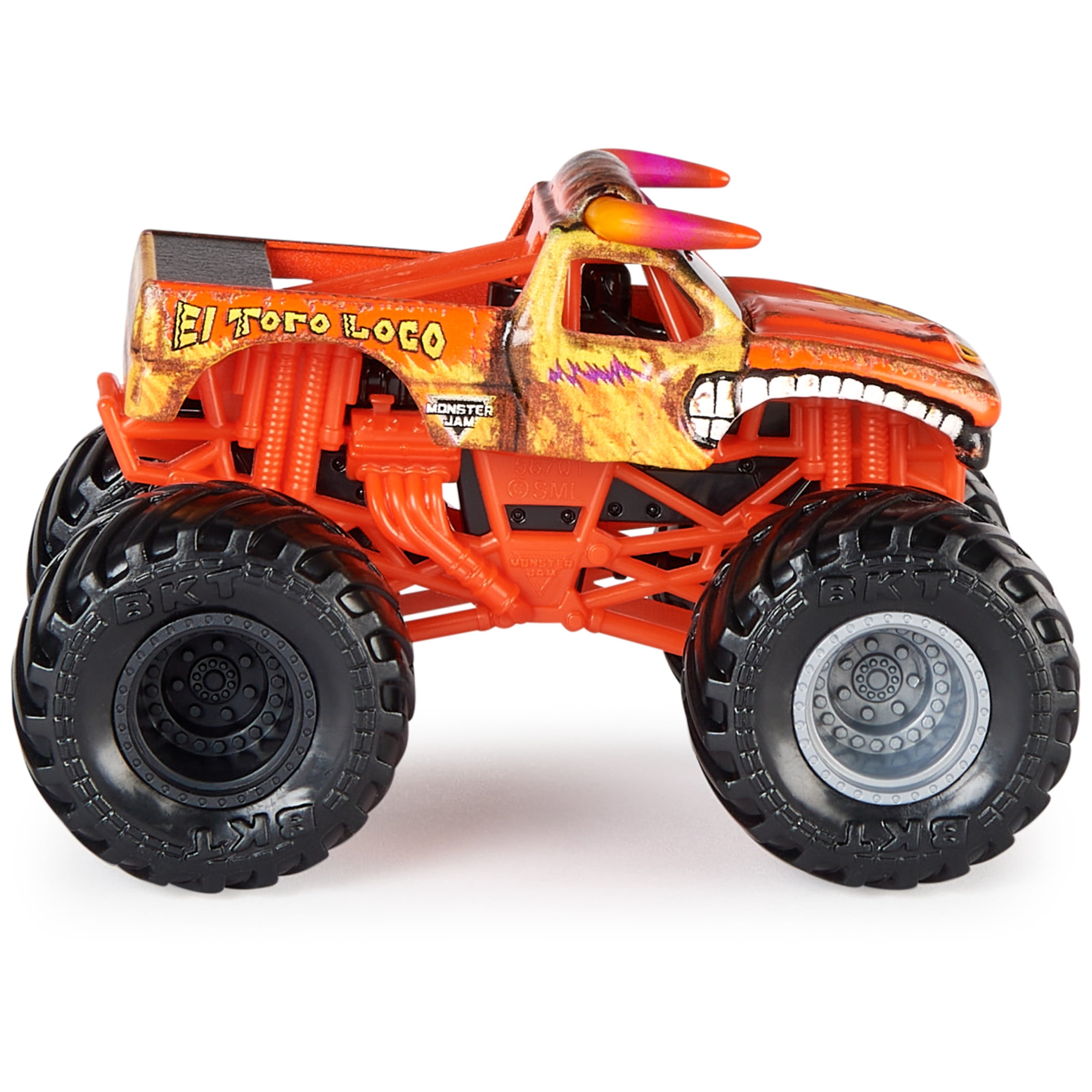 Monster Jam Grave Digger Vs. El Toro Loco - 1:64 Scale Monster Trucks, Girl and Boy Toys