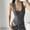 Gray, variant on Summer Tank Tops For Women Dgankt Women's Sleeveless Solid Color Elastic Slim Vest Sleeveless Round Neck Top