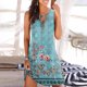 thumbnail image 1 of Vestidos Puntoco para mujer, vestido informal holgado de verano con estampado Floral, vestido sin mangas con agujeros para playa, vestidos sin mangas, 1 of 4