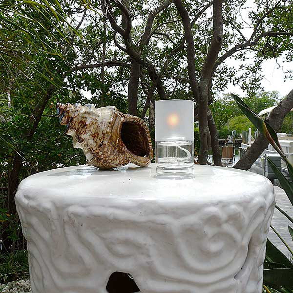 Firefly Fuel Ethereal Frosted Oil Lamp Candle Hurricane - Refillable - 2 oz, 4.5 in