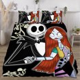 thumbnail image 3 of Juego de cama de tres piezas Pesadilla antes de Navidad, edredón cálido y cómodo, ropa de cama suave, regalo de Navidad para niños y adultos, dos fundas de almohada, una funda de edredón, 3 of 6