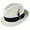 White, variant on Toyo Straw Braid Trilby Fedora Hat - L - Black
