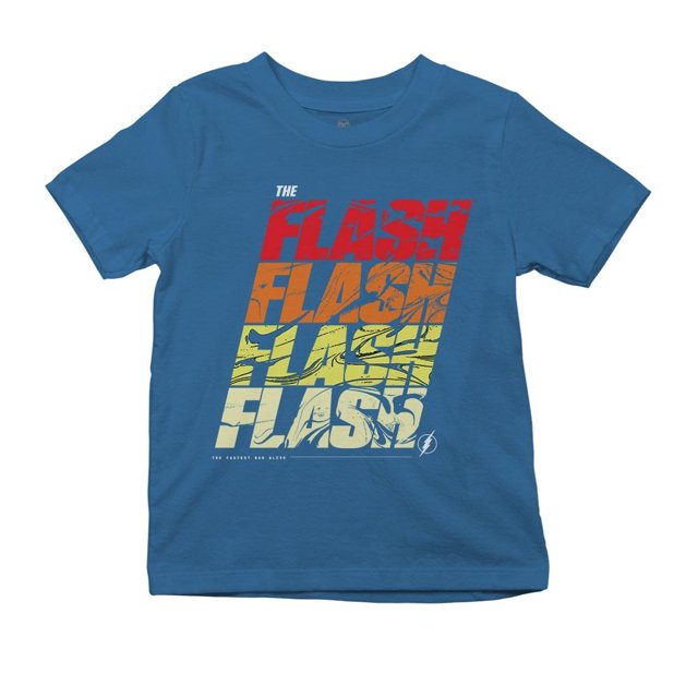 Playera Fan Army The Flash Talla 10 manga corta azul turquesa