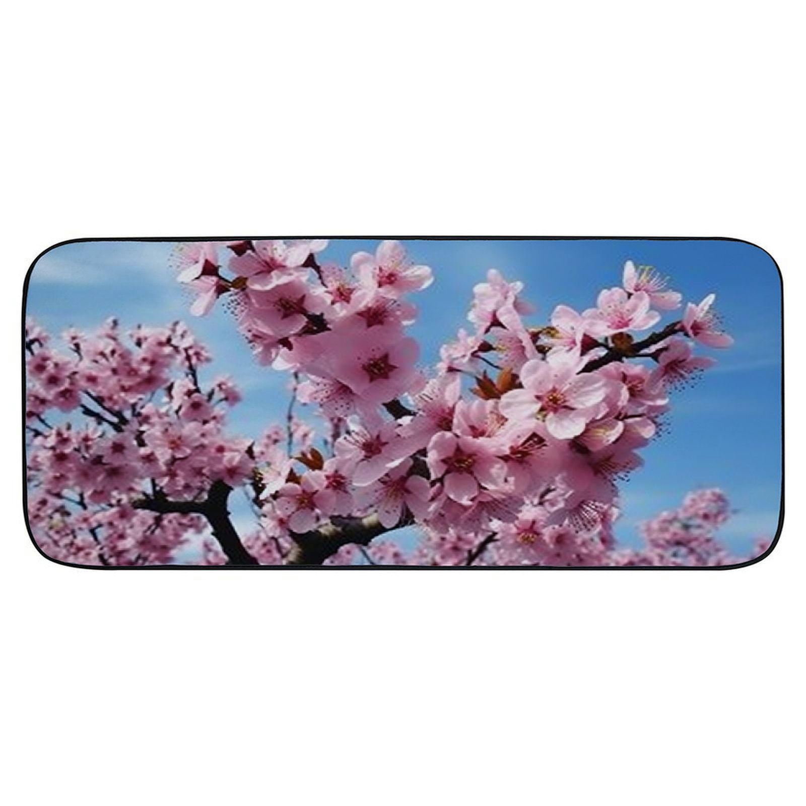 Heduofu Decorative Door Mat, Door Mat with Non-Slip Rubber Backing, Easy Cleaning, Traps Dirt, for Entry, Patio, Garage - Flowers Spring Nature Garden Macro Beauty 19.68*47.24 in