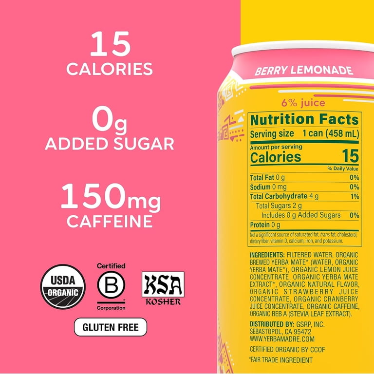 Guayaki Yerba Mate Low Calorie Variety Pack : Tropical Uprising