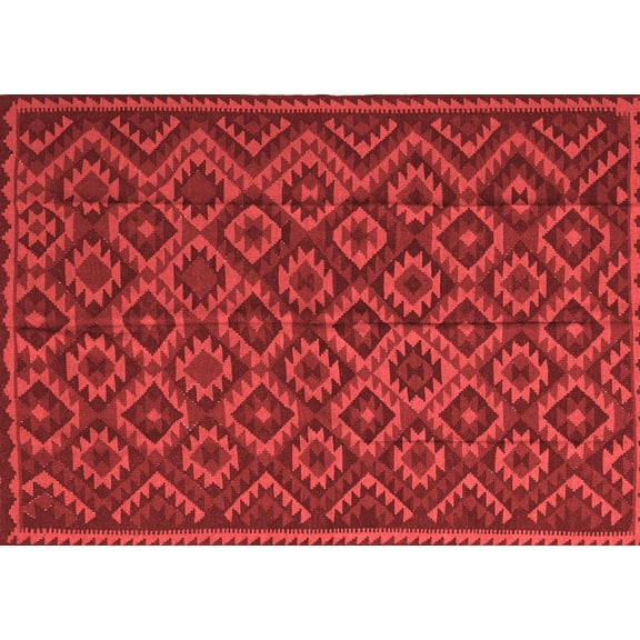 Ahgly Company Indoor Rectangle Southwestern Red Country Area Rugs, 5' x 7'