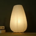 thumbnail image 2 of Linterna de papel nórdica, lámpara de mesa, sala de estar, dormitorio, luz LED decorativa (larga), 2 of 9