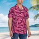 thumbnail image 3 of Fotbe Pink Butterfly Camisa Hawaiana para Hombre Unisex – Camisa Casual de Verano con Botones de Manga Corta de Algodón y Lino,Small, 3 of 7