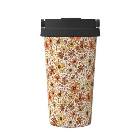 

Goofa Wildflowers Vintage for Insulated Travel Coffee Mug Spill Proof Leak Proof 16 OZCoffee Tumbler Reusable Coffee Cups with Lids Thermos for Hot and Cold Drink