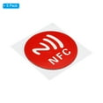 thumbnail image 3 of Pegatinas NFC Uxcell NFC213, pegatinas de etiqueta, 144 bytes de memoria, etiquetas NFC redondas en blanco, paquete de 5, 3 of 5