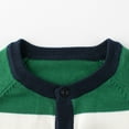 thumbnail image 4 of Odeerbi Toddler Boys Girls Striped Sweater Cardigan Children's Long Sleeve Round Neck Botton Cotton Sweater Green, 4 of 6